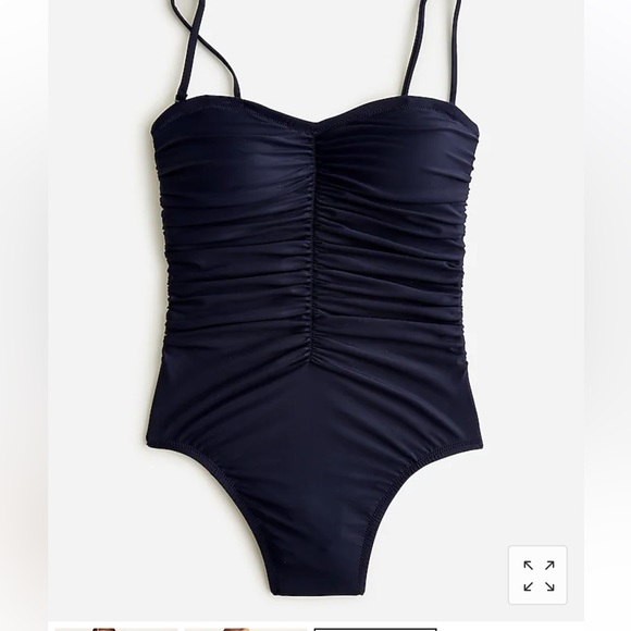 NWT J.Crew ruched sweetheart one piece bathing suit- size 12 - Picture 2 of 7